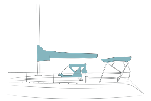 Spray hood / Mainsail cover / Fly bridge Spray hood / Mainsail cover / Fly bridge
